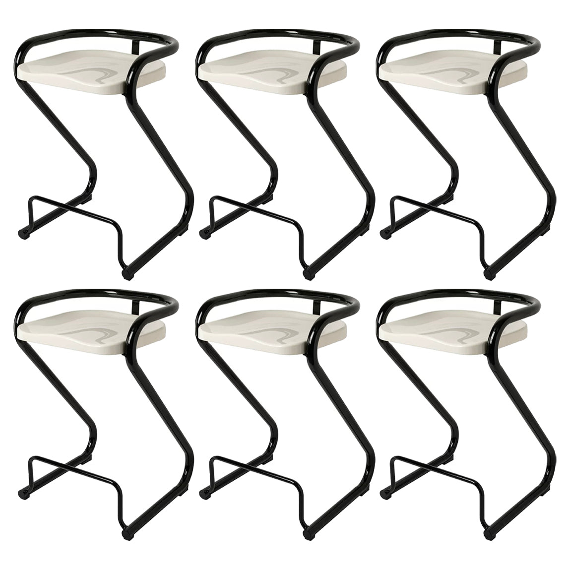 Contoured Seat Dining Stool Low Back Bar Stool with Metal Base