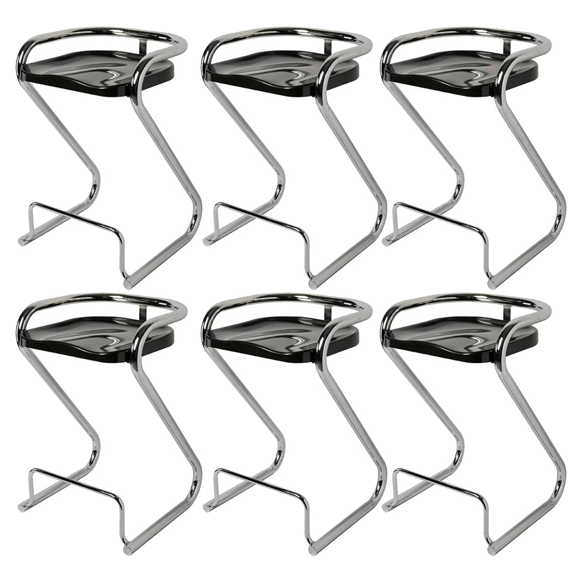 Contoured Seat Dining Stool Low Back Bar Stool with Metal Base