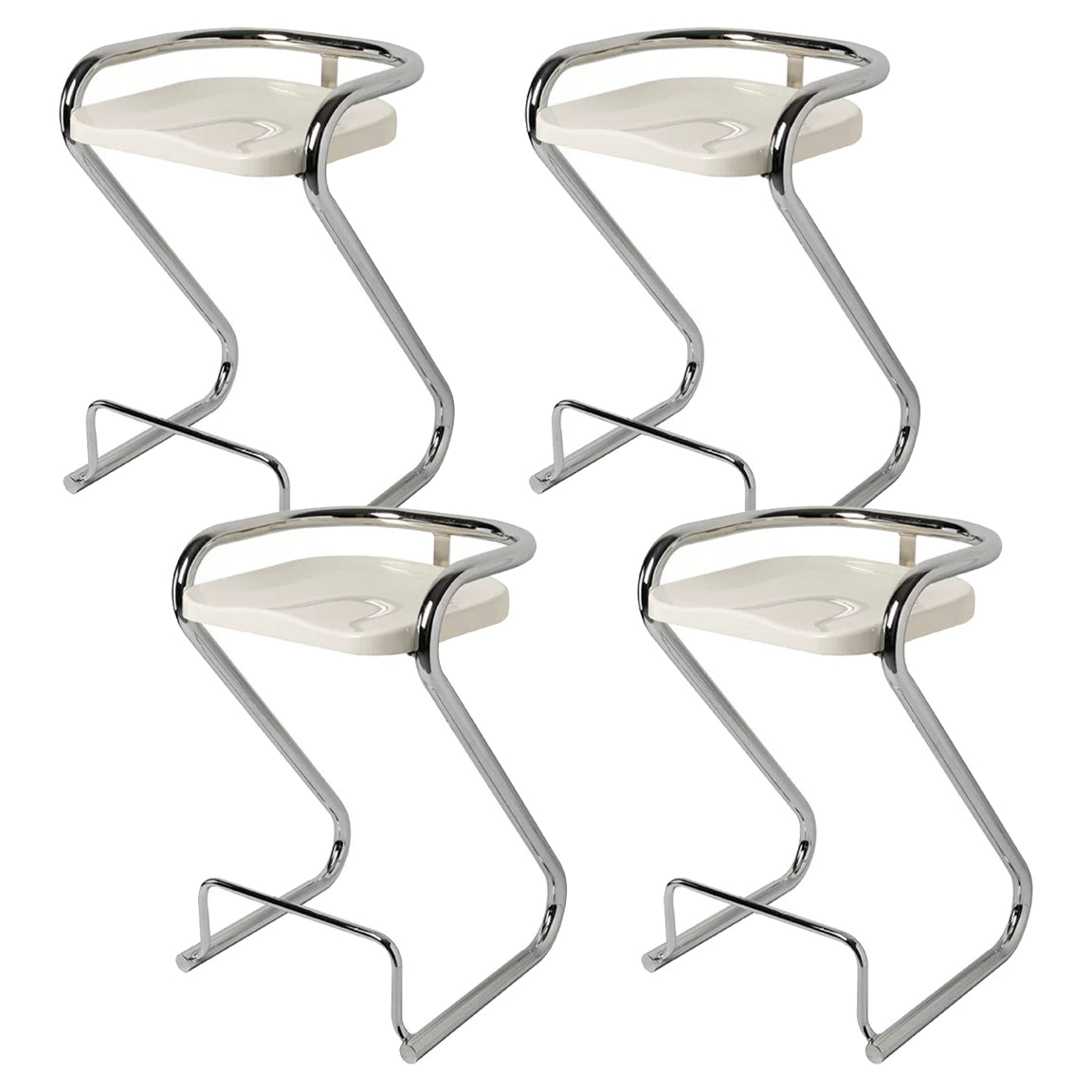 Contoured Seat Dining Stool Low Back Bar Stool with Metal Base