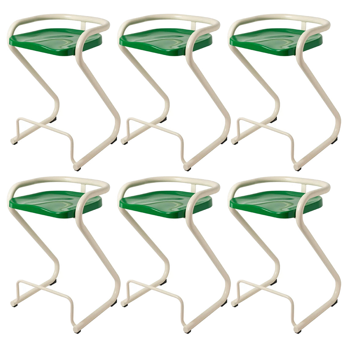 Contoured Seat Dining Stool Low Back Bar Stool with Metal Base