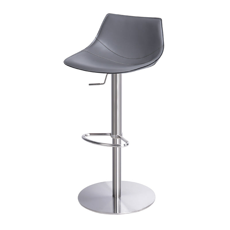 Adjustable Bar Stool Leather Backrest Bar Stools for Living Room