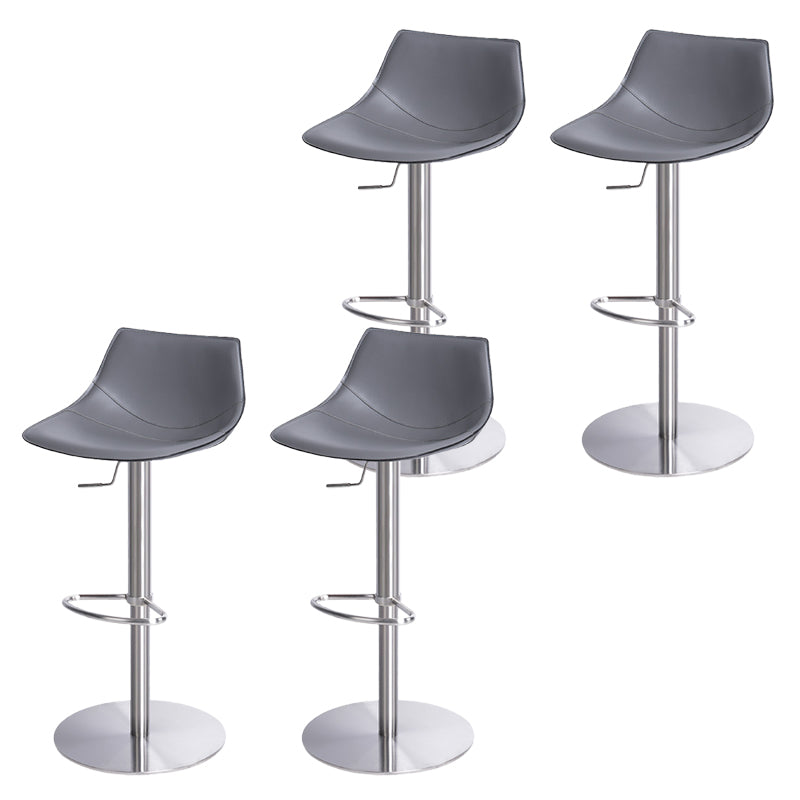 Adjustable Bar Stool Leather Backrest Bar Stools for Living Room