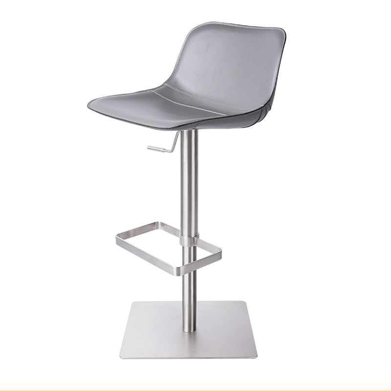 Adjustable Bar Stool Leather Backrest Bar Stools for Living Room