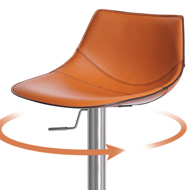 Adjustable Bar Stool Leather Backrest Bar Stools for Living Room