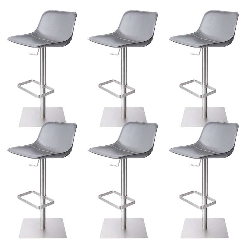 Adjustable Bar Stool Leather Backrest Bar Stools for Living Room