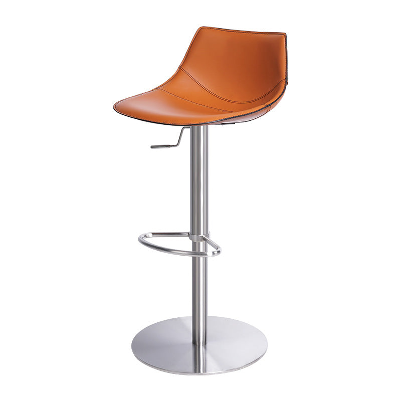 Adjustable Bar Stool Leather Backrest Bar Stools for Living Room