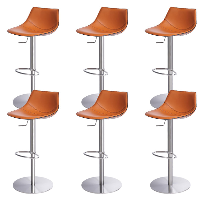 Adjustable Bar Stool Leather Backrest Bar Stools for Living Room