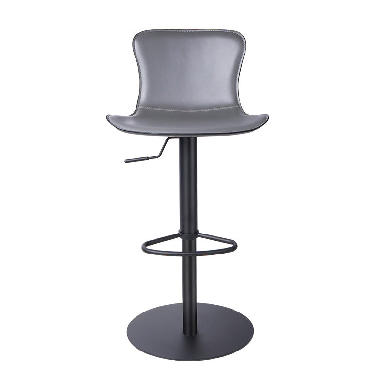Adjustable Bar Stool Leather Backrest Bar Stools for Living Room
