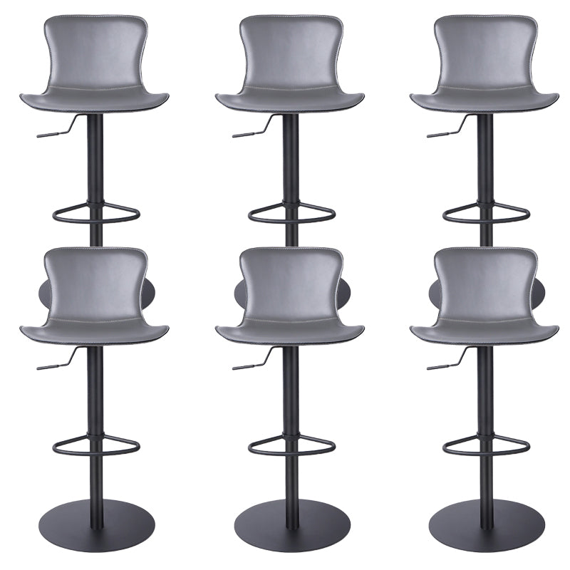 Adjustable Bar Stool Leather Backrest Bar Stools for Living Room