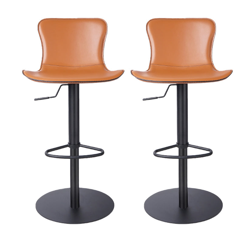 Adjustable Bar Stool Leather Backrest Bar Stools for Living Room