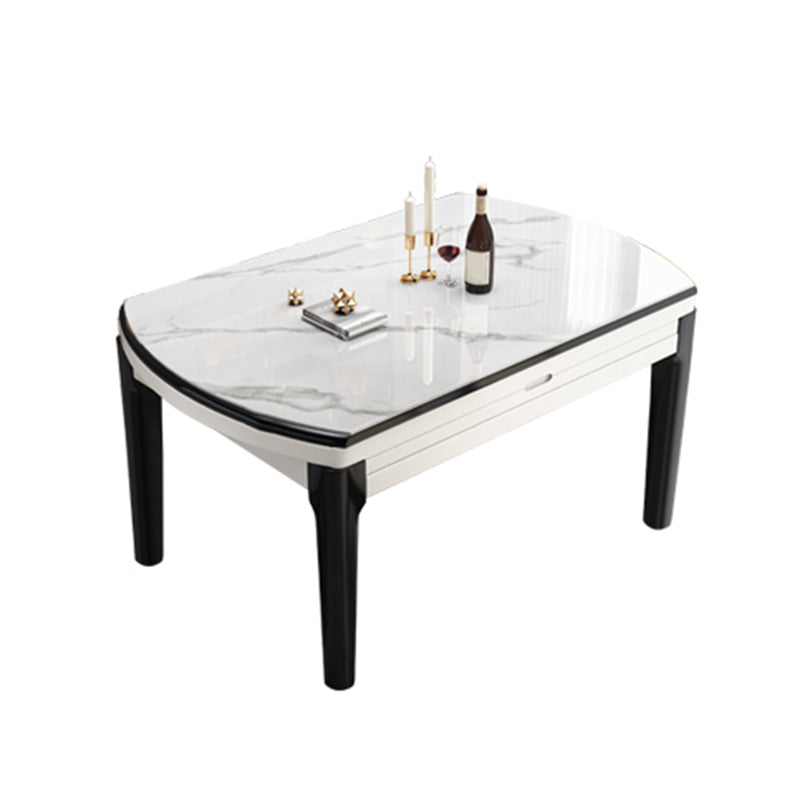 Modern Style Stone Furniture 7/9 Pcs 4 Legs Table with Armless Chair
