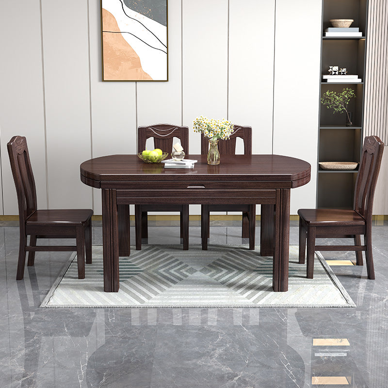 Extendable DiningTable Set 5/7/9 Pieces with Wood Base Kitchen Furniture Set