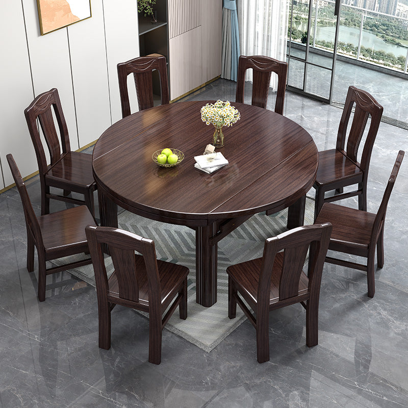 Extendable DiningTable Set 5/7/9 Pieces with Wood Base Kitchen Furniture Set