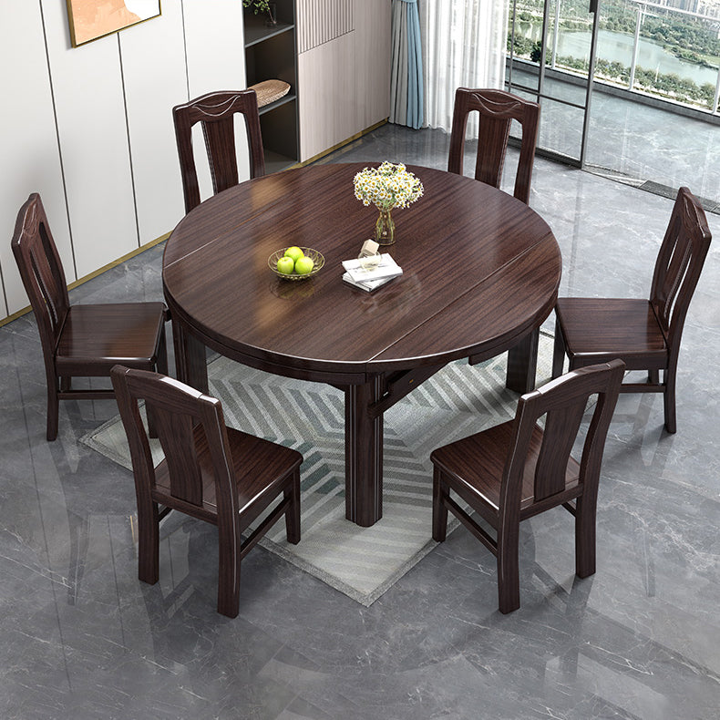 Extendable DiningTable Set 5/7/9 Pieces with Wood Base Kitchen Furniture Set