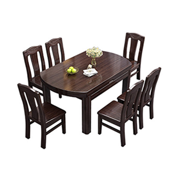 Extendable DiningTable Set 5/7/9 Pieces with Wood Base Kitchen Furniture Set