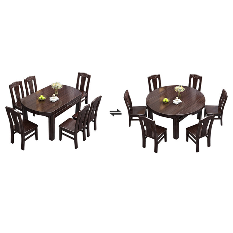 Extendable DiningTable Set 5/7/9 Pieces with Wood Base Kitchen Furniture Set