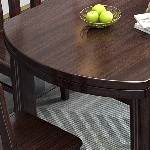 Extendable DiningTable Set 5/7/9 Pieces with Wood Base Kitchen Furniture Set