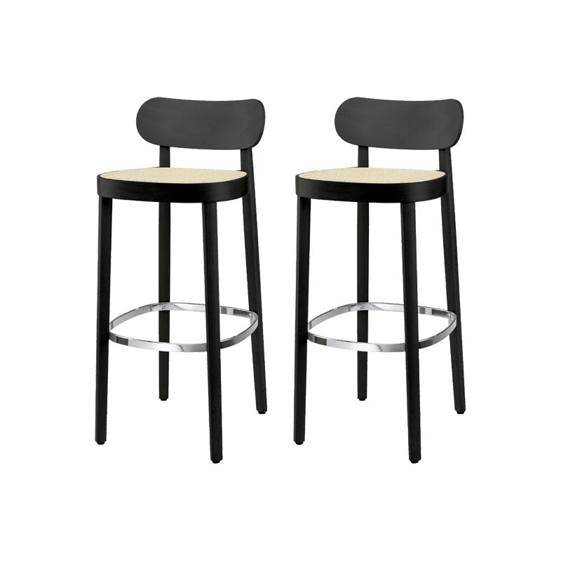Contemporary Style Wood Counter Chair Footrest Counter Stool for Restaurant