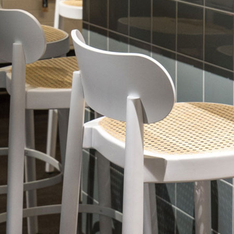 Contemporary Style Wood Counter Chair Footrest Counter Stool for Restaurant
