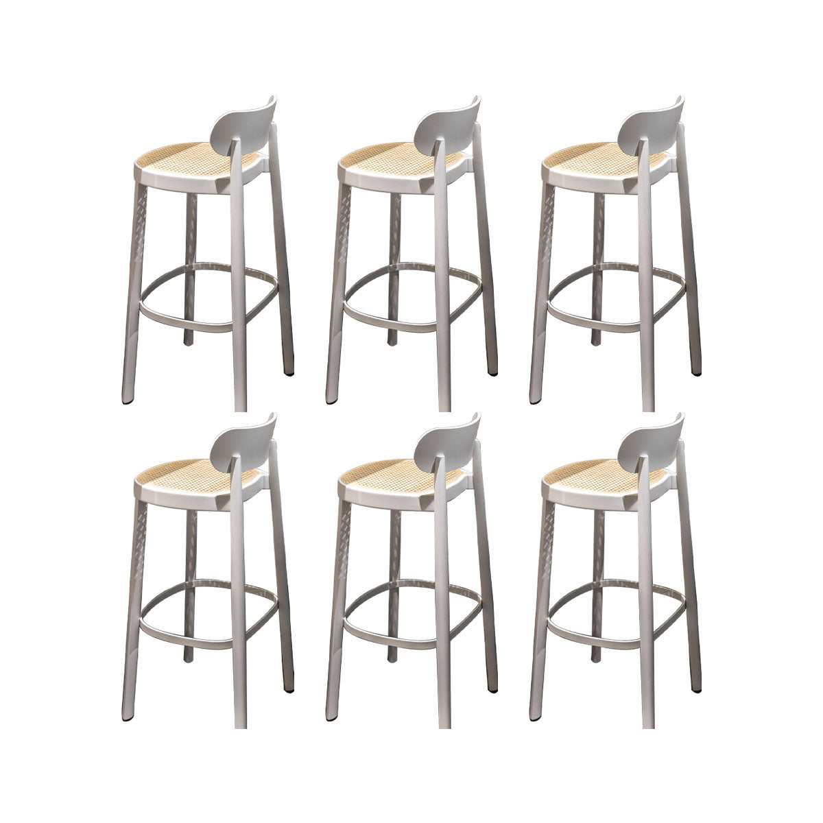 Contemporary Style Wood Counter Chair Footrest Counter Stool for Restaurant