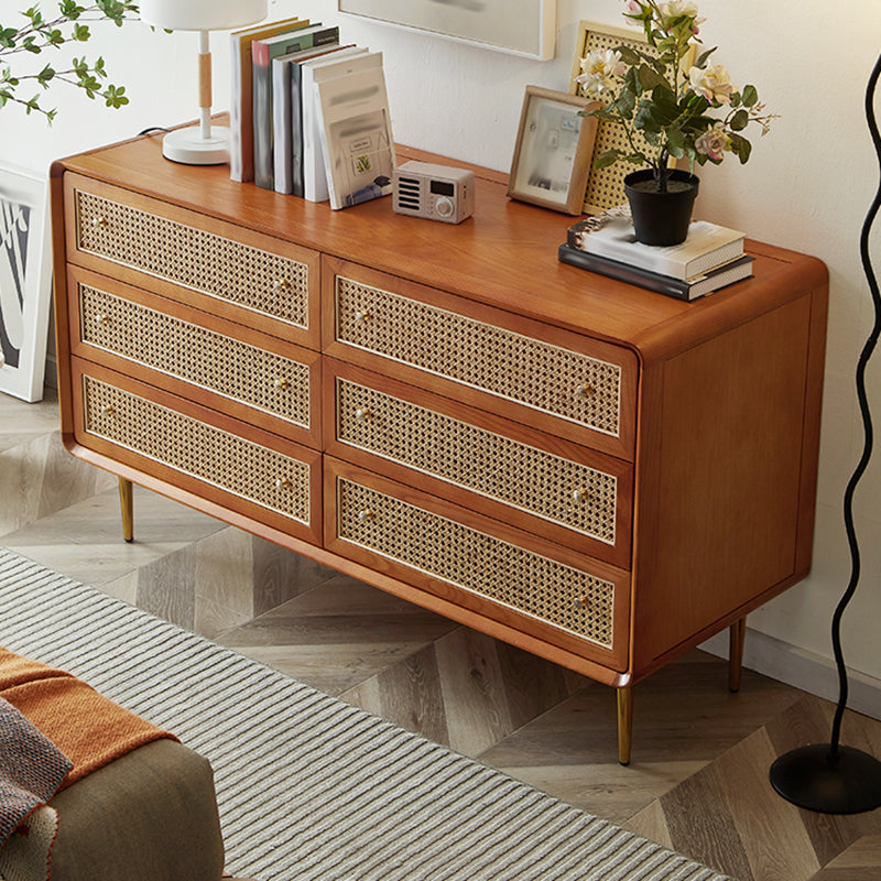 Solid Wood Storage Chest Dresser Glam Storage Chest with Drawers