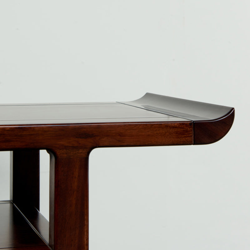 Rectangle Shape Contemporary Console Table Dark Brown Wood Console Sofa Table