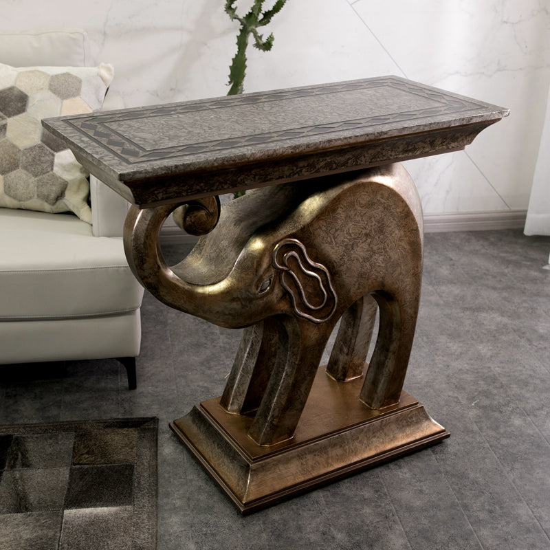 Rectangle Shape Contemporary Console Accent Table Stone Console Sofa Table for Hall