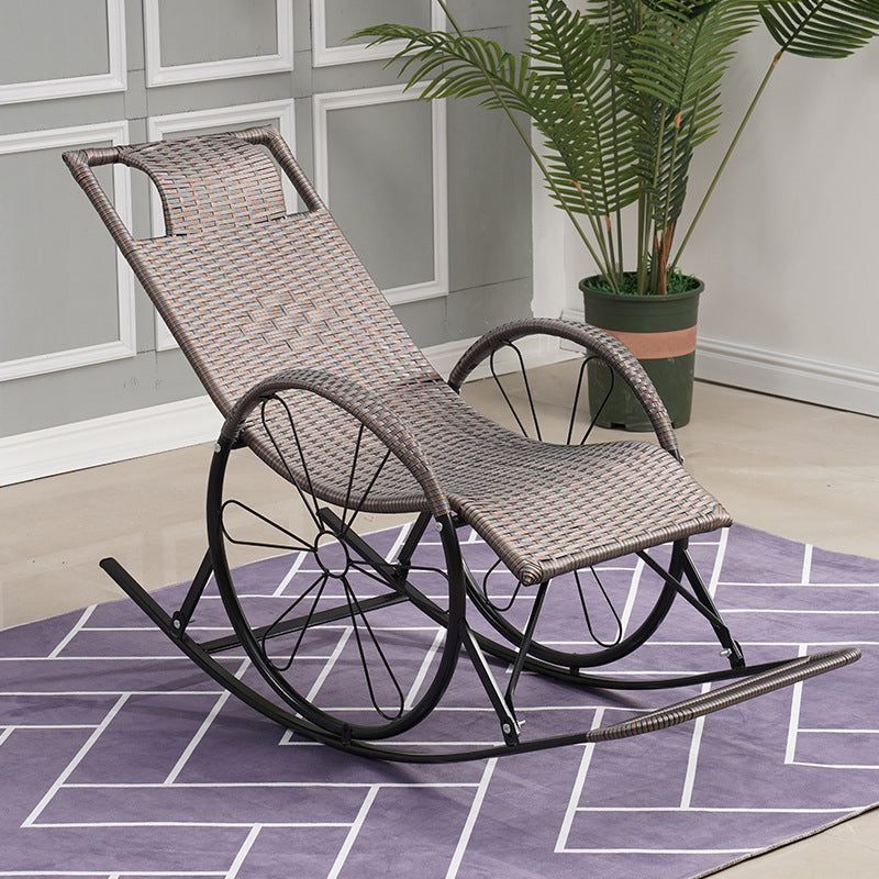 Mid Century Modern Rattan Rocking Chair Indoor Rocking Chair