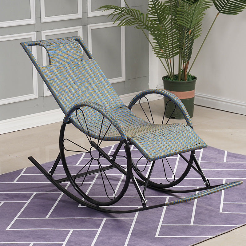 Mid Century Modern Rattan Rocking Chair Indoor Rocking Chair