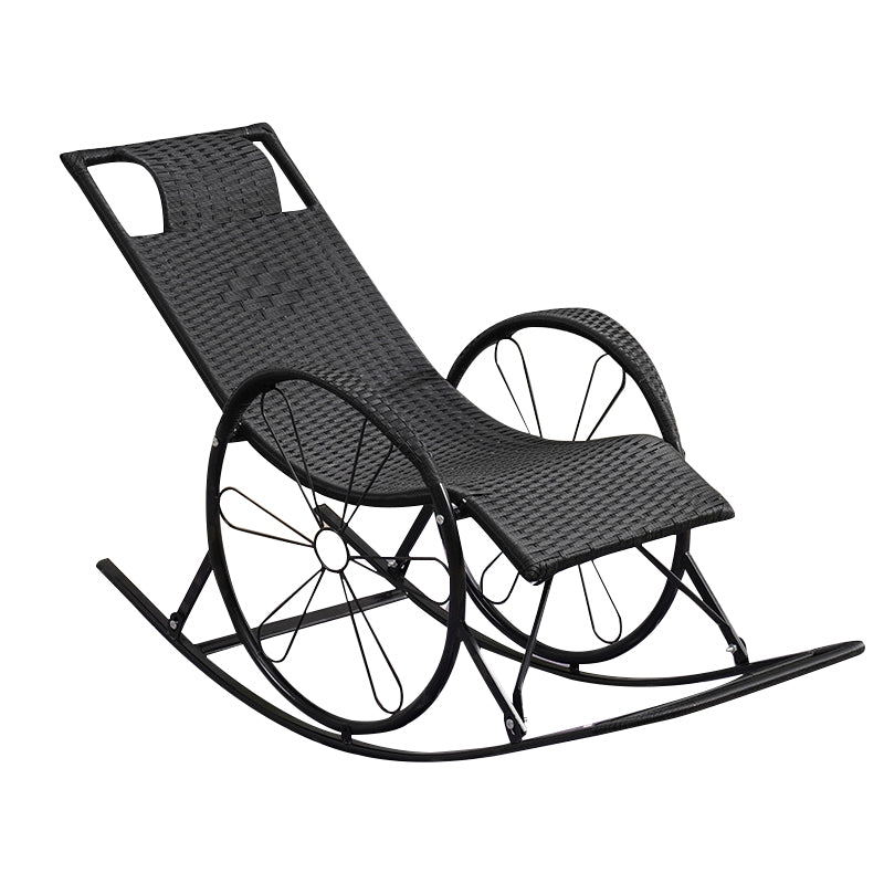 Mid Century Modern Rattan Rocking Chair Indoor Rocking Chair