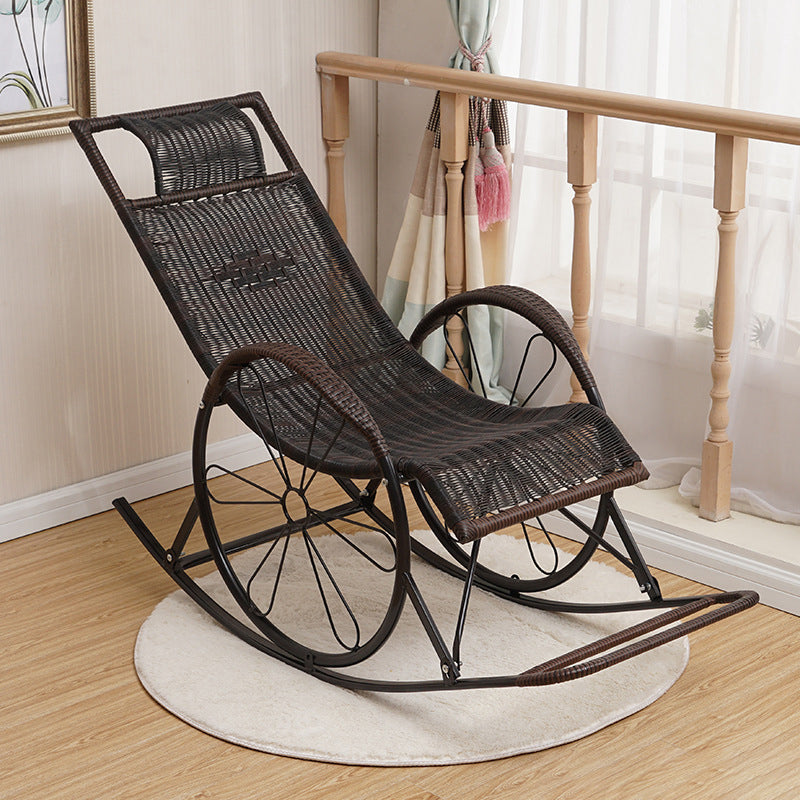 Mid Century Modern Rattan Rocking Chair Indoor Rocking Chair