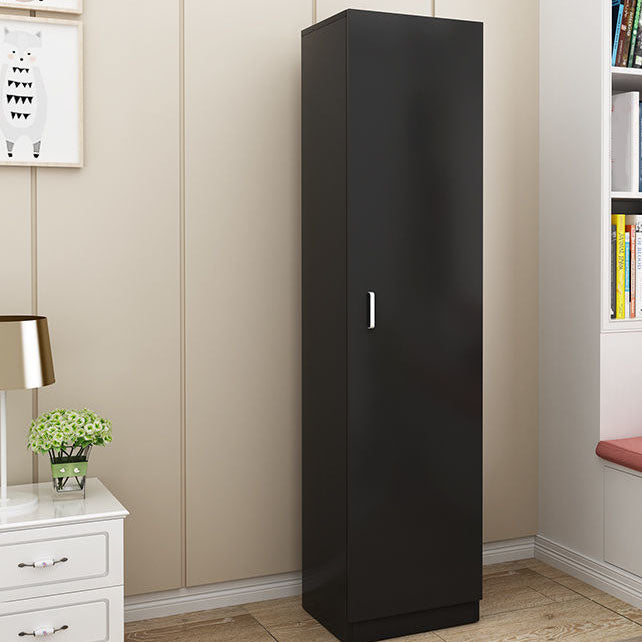 Contemporary Style Wardrobe Armoire Wood Non-Hanging Armoire with Door