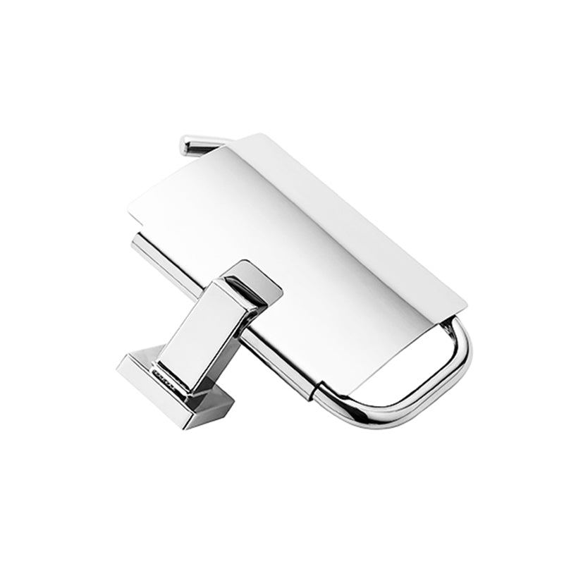 Metal Silver Bathroom Hardware Set 5 - Piece Adhesive Mount Bathroom Hardware