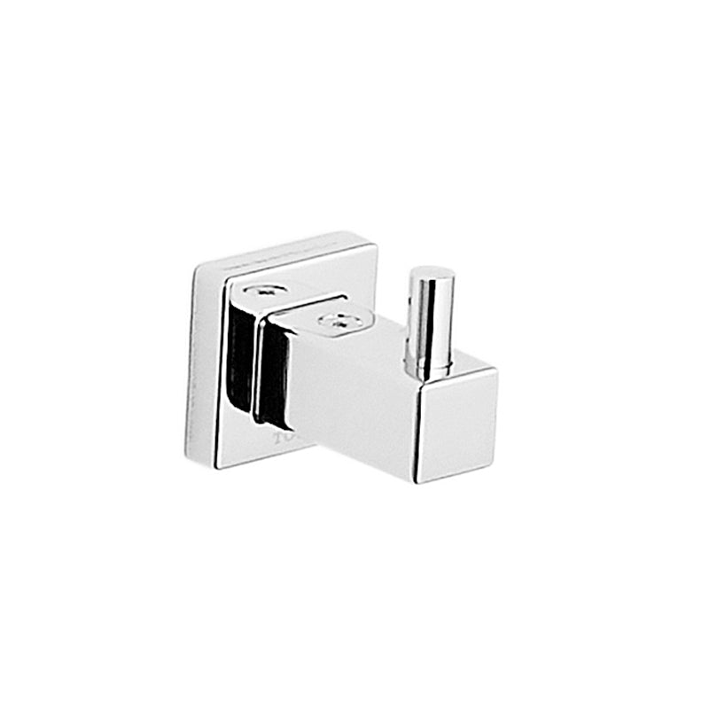 Metal Silver Bathroom Hardware Set 5 - Piece Adhesive Mount Bathroom Hardware