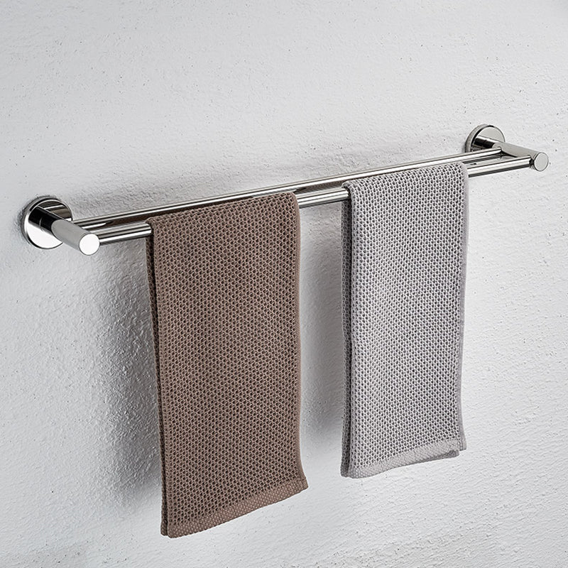 Silver Bathroom Hardware Set Drill and Screw Mount Metal Bathroom Accessory Kit