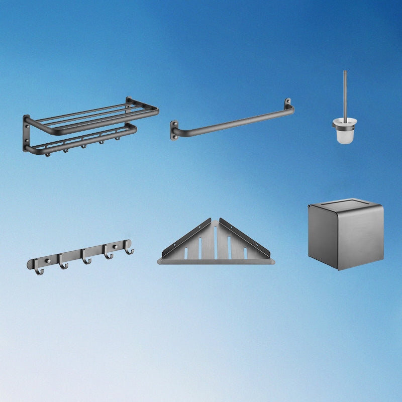 Modern Metal Bathroom Hardware Set 6-Piece Bathroom Accessory Kit