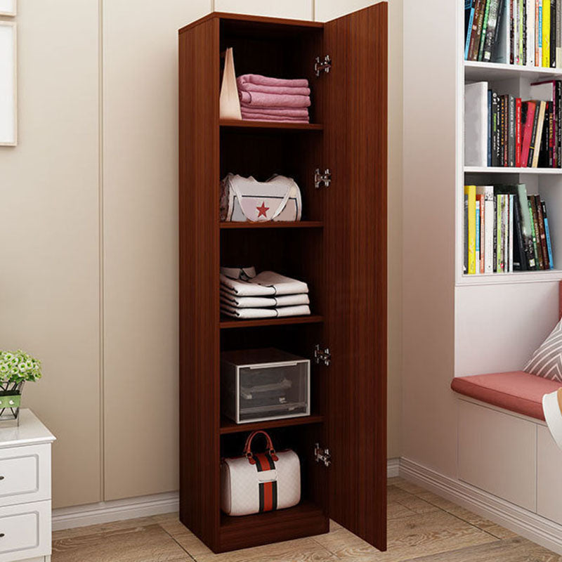 Contemporary Style Wardrobe Armoire Wood Non-Hanging Armoire with Door