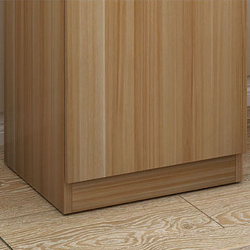 Contemporary Style Wardrobe Armoire Wood Non-Hanging Armoire with Door
