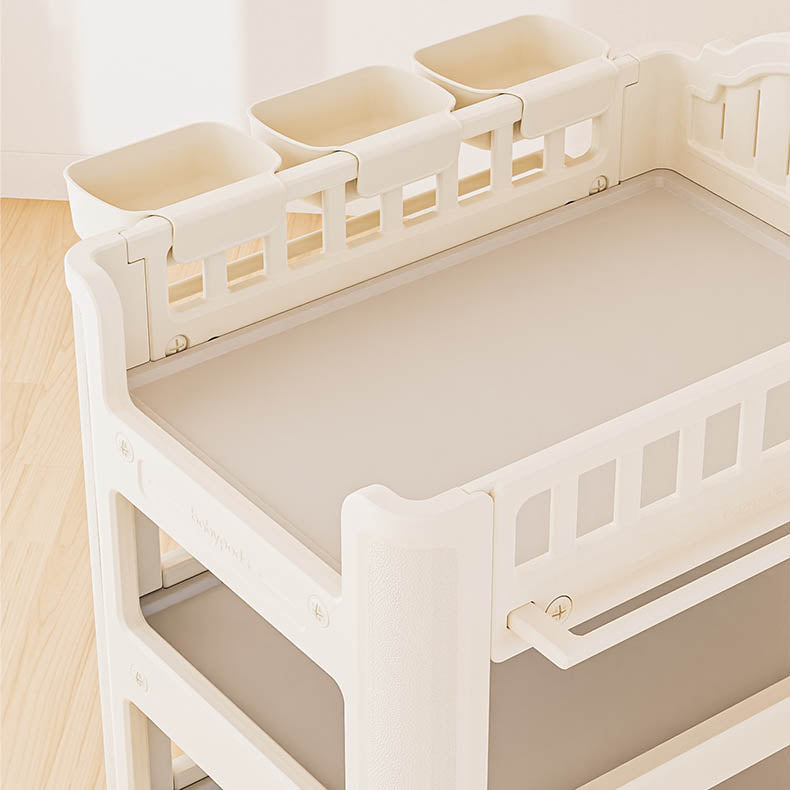 Arch Top Baby Changing Table White Changing Table with Storage