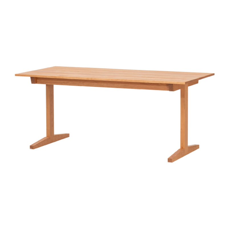 Modern Rectangle Wood Dining Table Cherry Wood Base for Dining Room