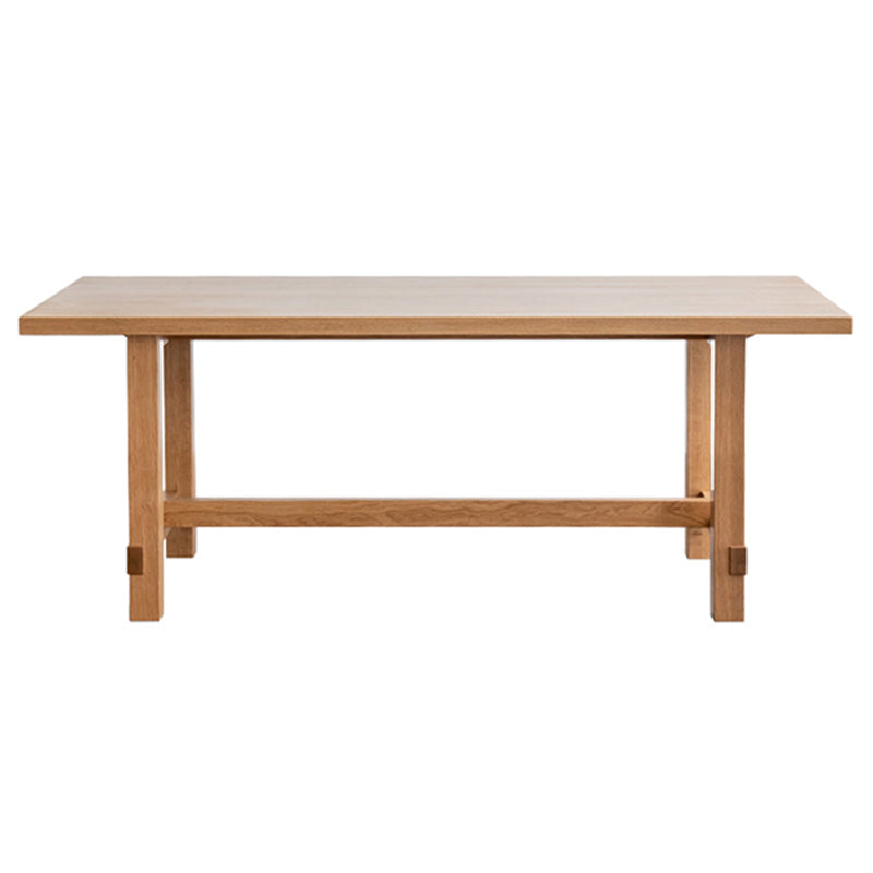 Modern Rectangle Wood Dining Table Solid Wood Base for Dining Room