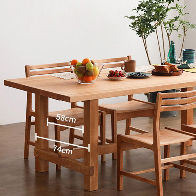 Modern Rectangle Wood Dining Table Solid Wood Base for Dining Room
