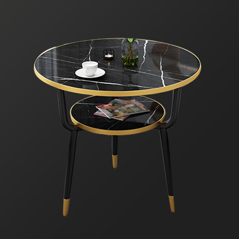 Modern Stone Storable Dining Table Metal Base for Dining Room