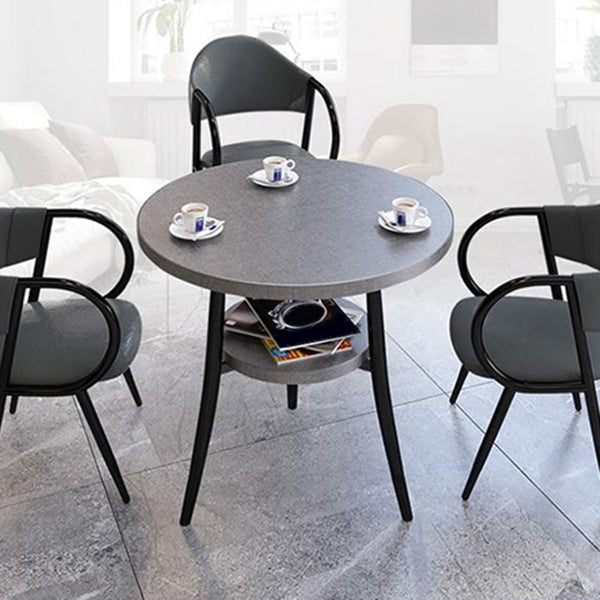 Modern Stone Storable Dining Table Metal Base for Dining Room
