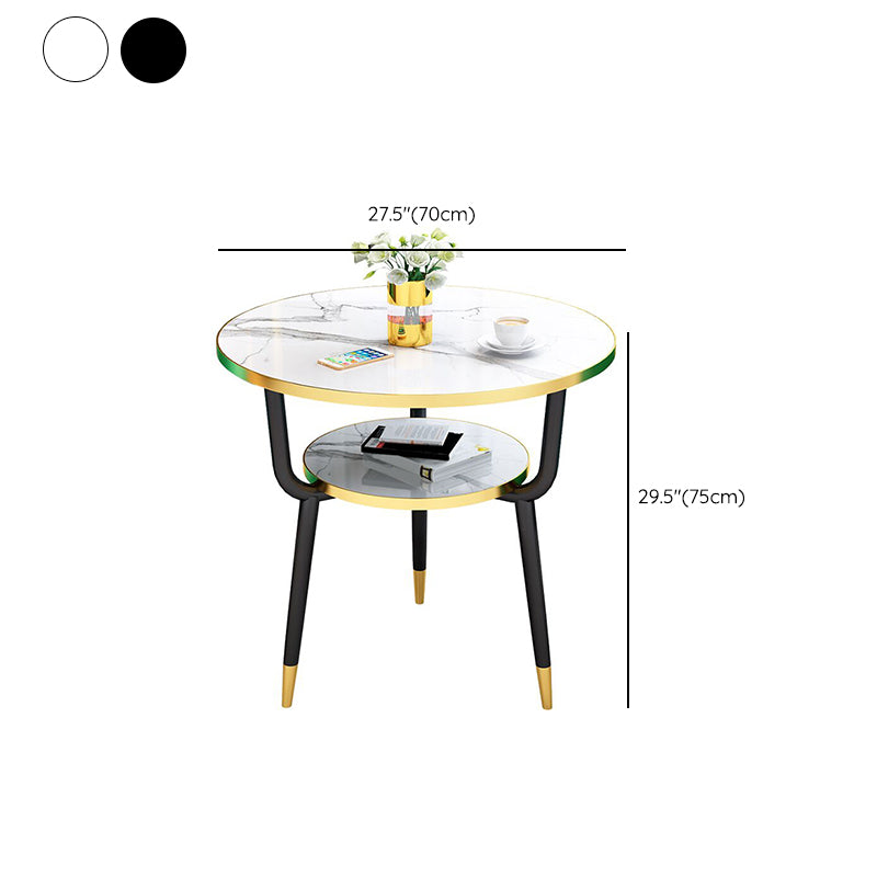 Modern Stone Storable Dining Table Metal Base for Dining Room