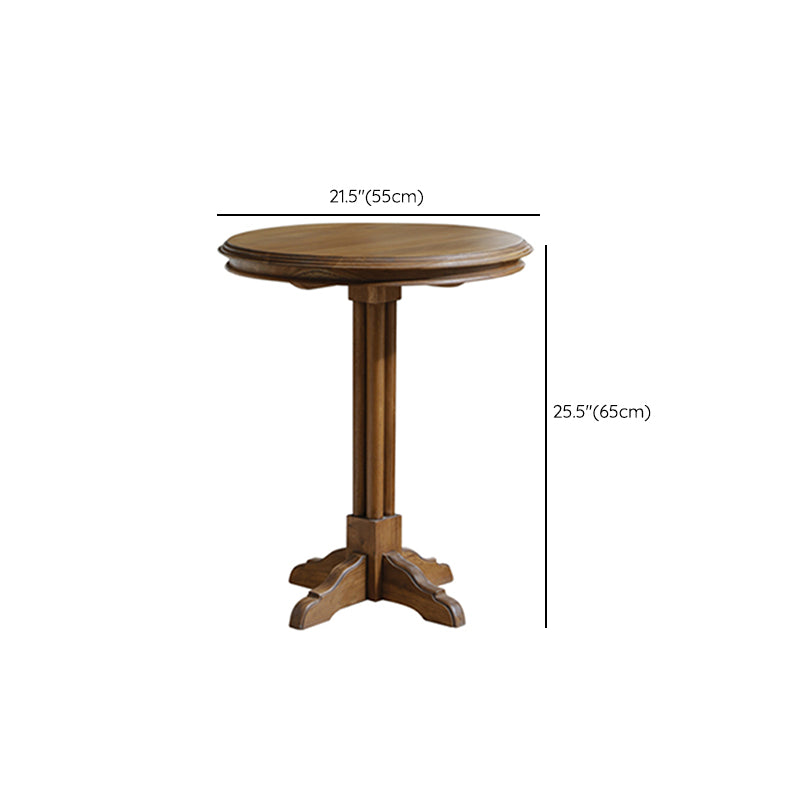 Modern Wood Geometric Dining Table Teak Wood Base for Dining Room