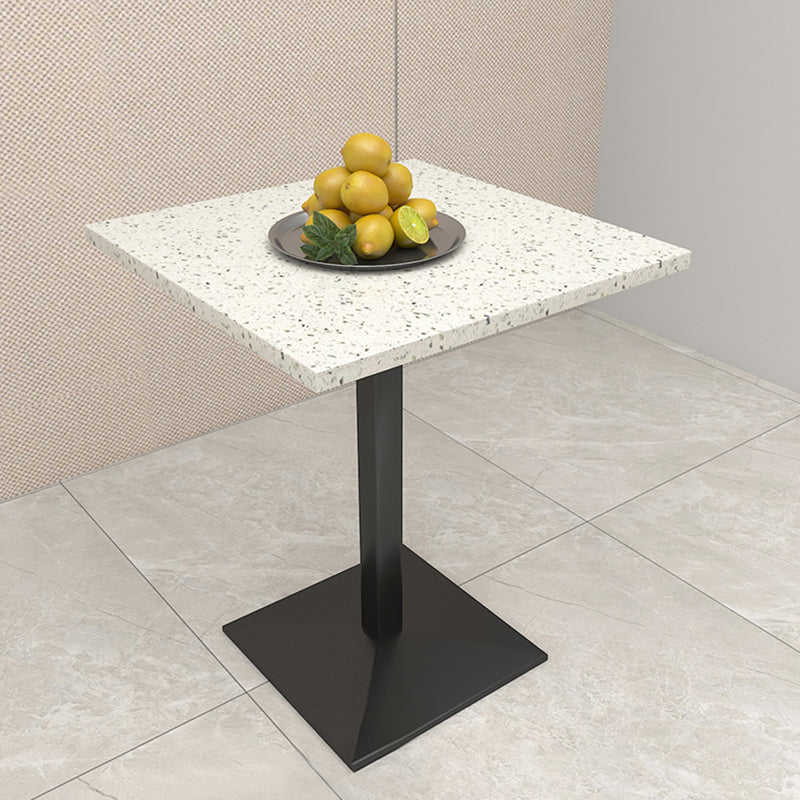 Modern Geometric Stone Dining Table Metal Base for Dining Room