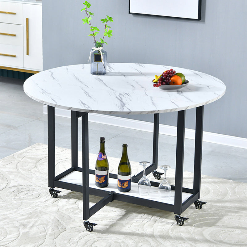Extendable Dining Table Round Dining Table for Kitchen Dining Room