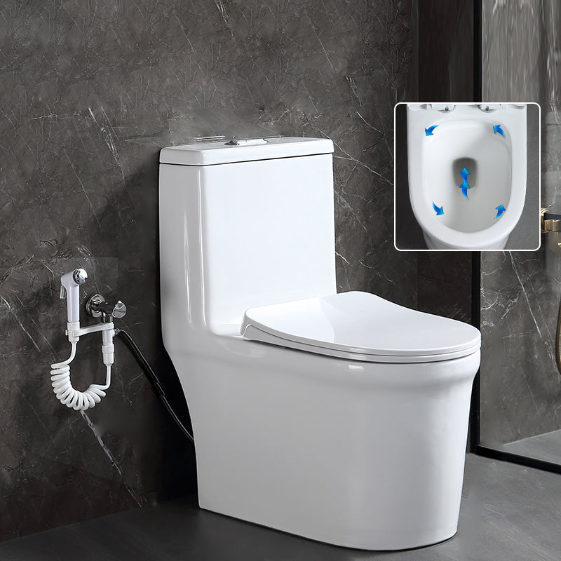 Traditional White Flush Toilet Spray Gun Included Urine Toilet for Bathroom
