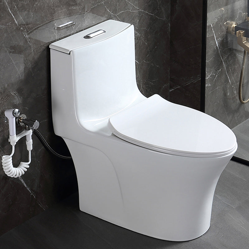 Traditional White Flush Toilet Spray Gun Included Urine Toilet for Bathroom